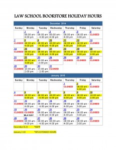 LAW SCHOOL BOOKSTORE HOURS_Page_1