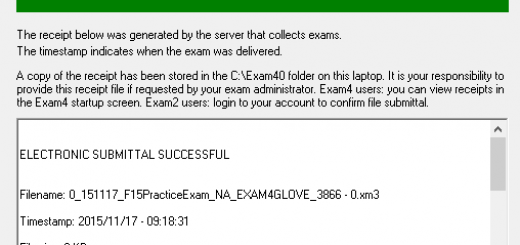 Exam Submittal Successful